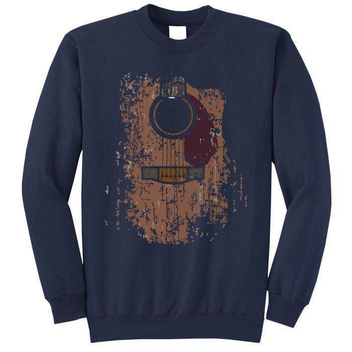 Guitar Music Musician Guitarist Distressed Acoustic Sweatshirt