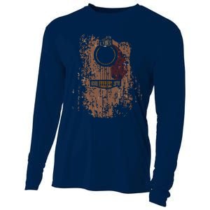 Guitar Music Musician Guitarist Distressed Acoustic Cooling Performance Long Sleeve Crew