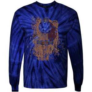 Guitar Music Musician Guitarist Distressed Acoustic Tie-Dye Long Sleeve Shirt