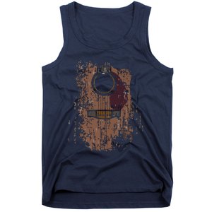 Guitar Music Musician Guitarist Distressed Acoustic Tank Top