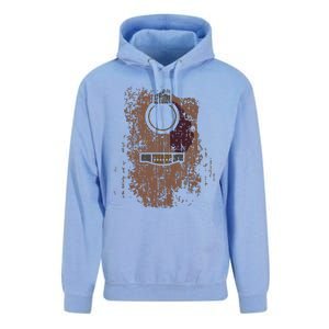 Guitar Music Musician Guitarist Distressed Acoustic Unisex Surf Hoodie