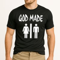 God Made Men Women Funny Christian Cooling Performance Crew T-Shirt