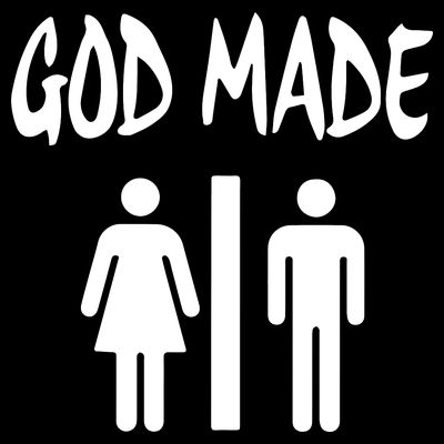 God Made Men Women Funny Christian T-Shirt