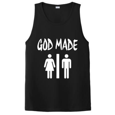 God Made Men Women Funny Christian PosiCharge Competitor Tank