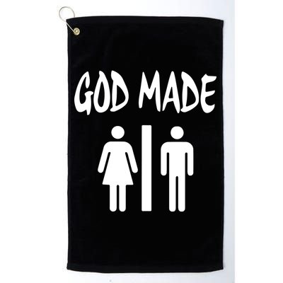 God Made Men Women Funny Christian Golf Towel
