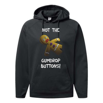 Gingerbread Man Not The Gumdrop Performance Fleece Hoodie