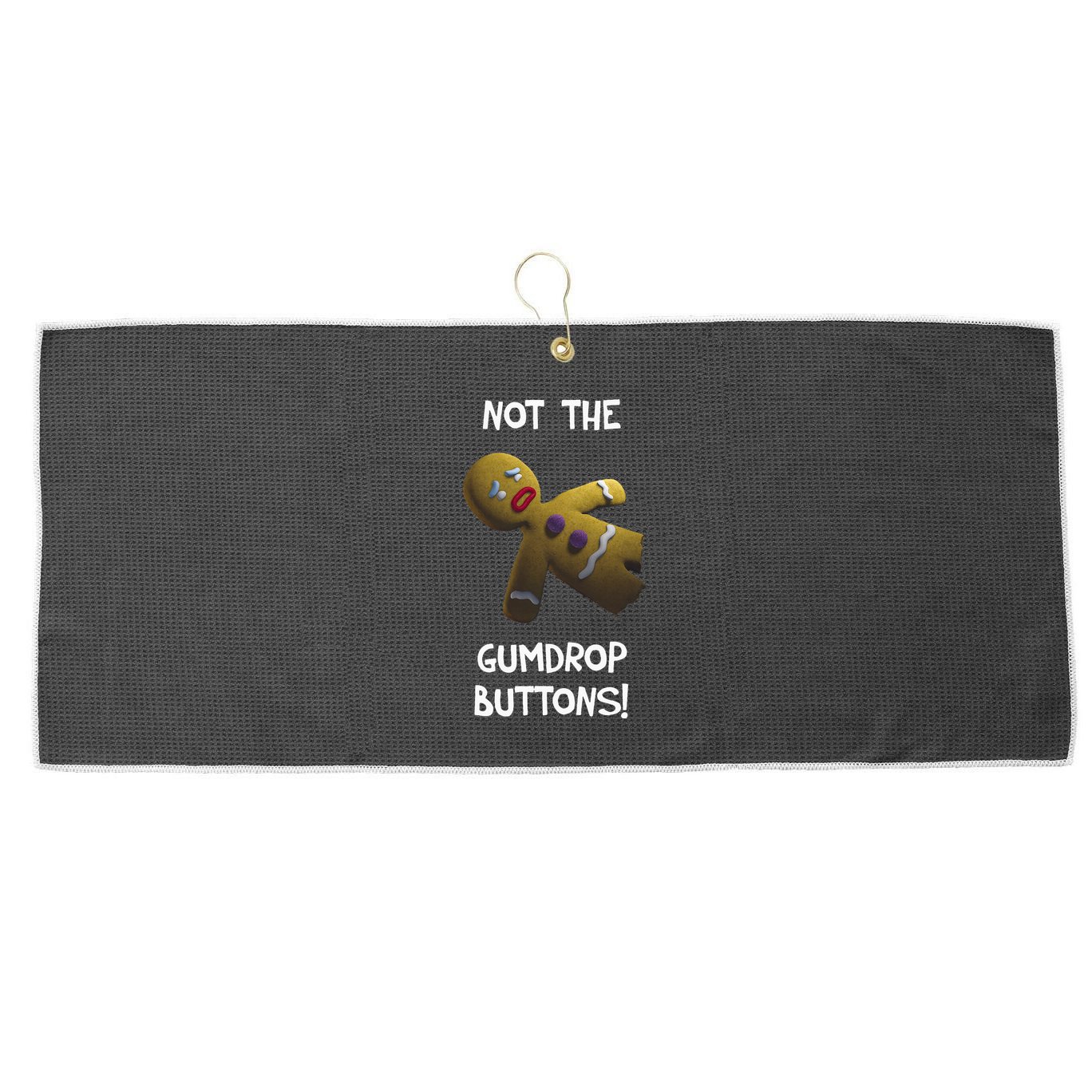 Gingerbread Man Not The Gumdrop Large Microfiber Waffle Golf Towel