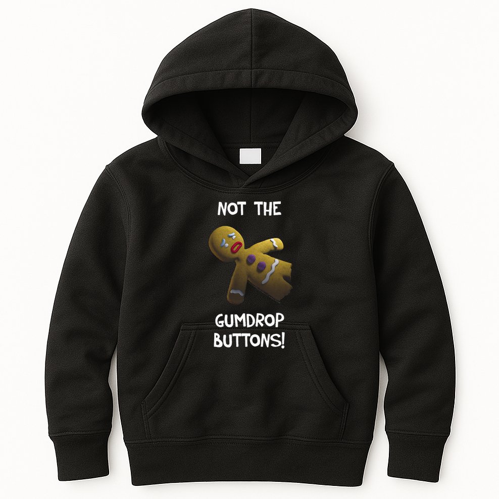 Gingerbread Man Not The Gumdrop Kids Hoodie