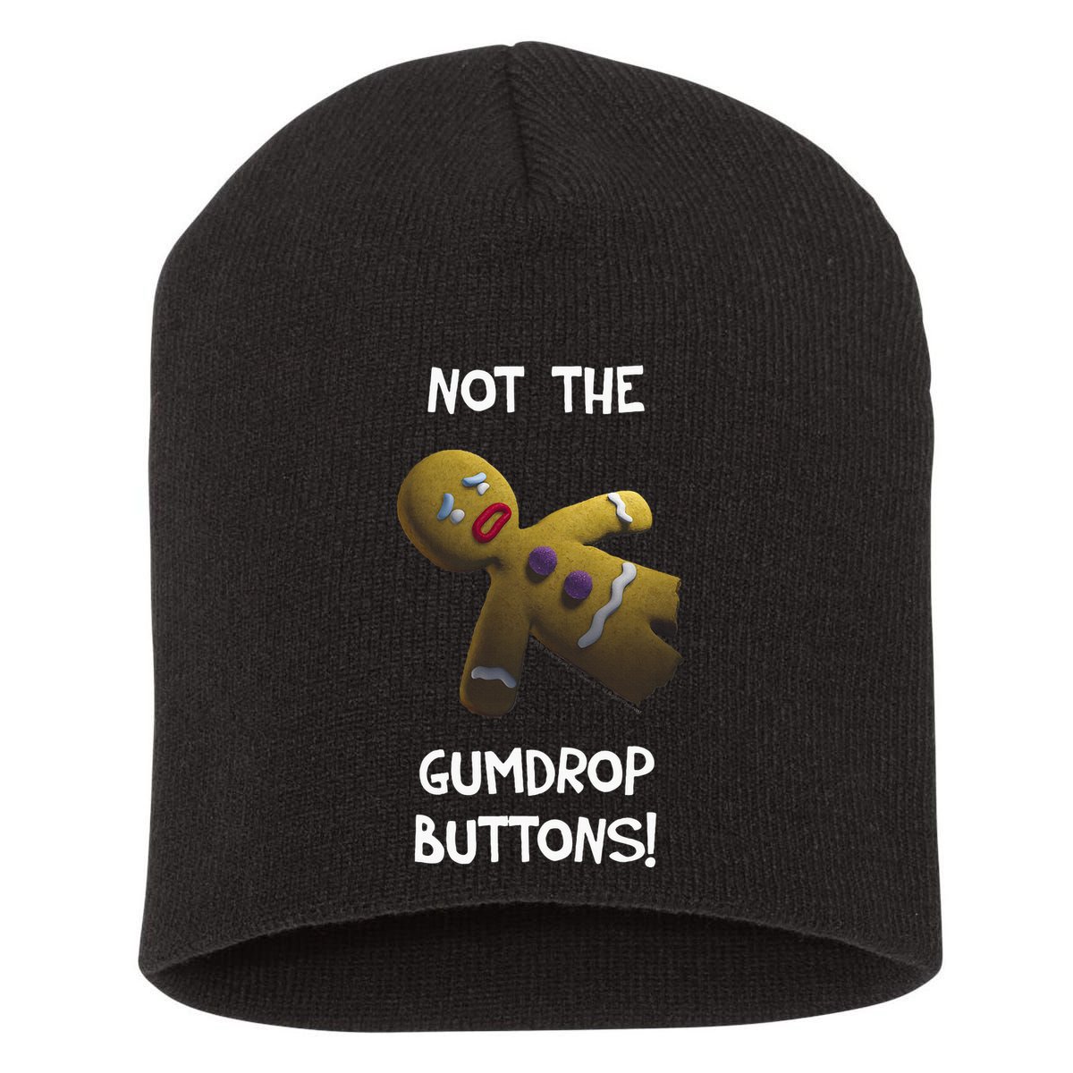 Gingerbread Man Not The Gumdrop Short Acrylic Beanie
