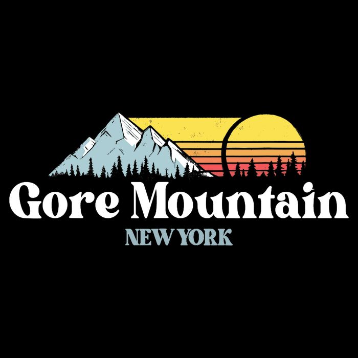 Gore Mountain, NEW YORK, Snow Ski Snowboard Skiing Location Cropped Pullover Crew