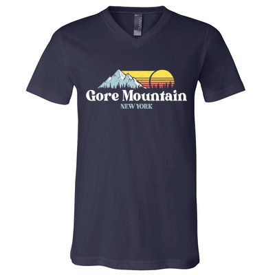 Gore Mountain, NEW YORK, Snow Ski Snowboard Skiing Location V-Neck T-Shirt