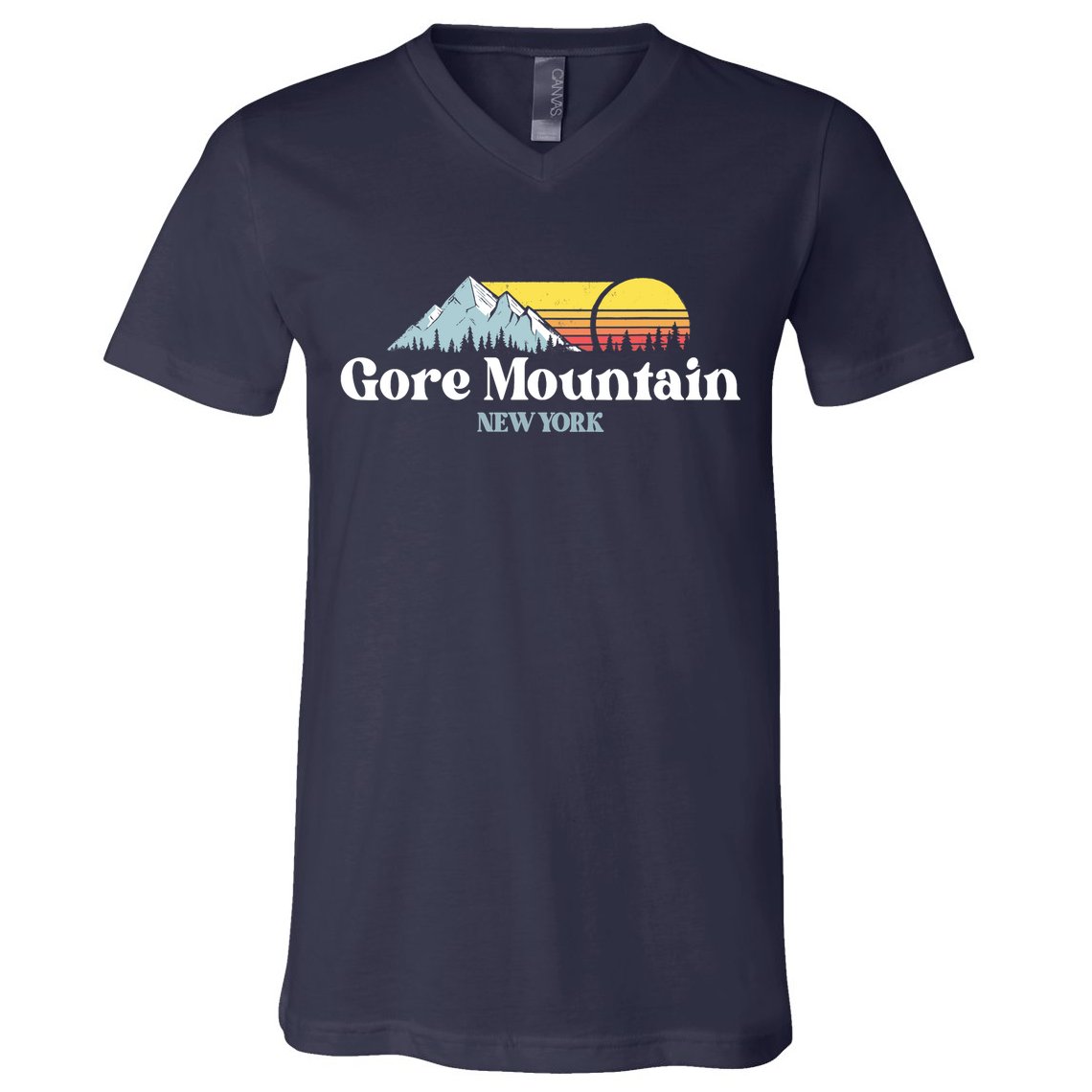 Gore Mountain, NEW YORK, Snow Ski Snowboard Skiing Location V-Neck T-Shirt