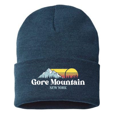 Gore Mountain, NEW YORK, Snow Ski Snowboard Skiing Location Sustainable Knit Beanie