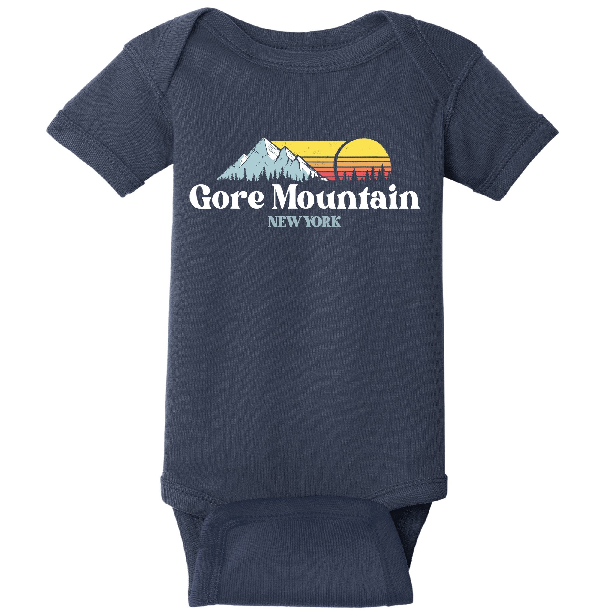 Gore Mountain, NEW YORK, Snow Ski Snowboard Skiing Location Baby Bodysuit