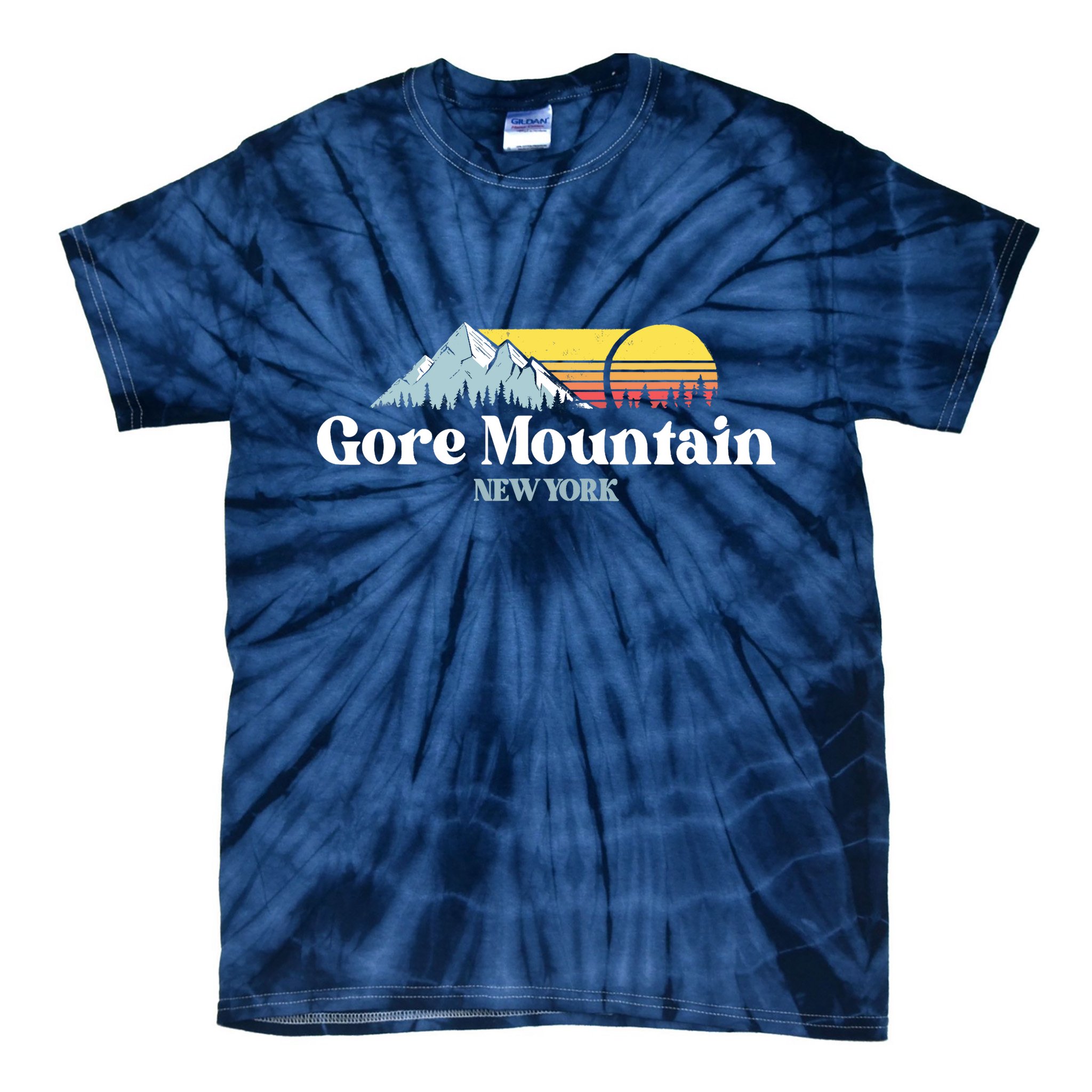 Gore Mountain, NEW YORK, Snow Ski Snowboard Skiing Location Tie-Dye T-Shirt