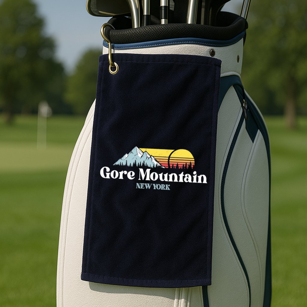 Gore Mountain, NEW YORK, Snow Ski Snowboard Skiing Location Golf Towel