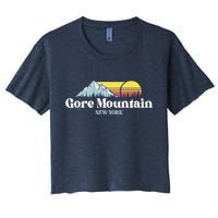 Gore Mountain, NEW YORK, Snow Ski Snowboard Skiing Location Women's Crop Top Tee