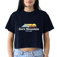 Gore Mountain, NEW YORK, Snow Ski Snowboard Skiing Location Women's Crop Top Tee