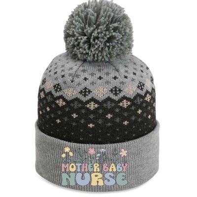 Groovy Mother Nurse Flowers Postpartum Nurse Gift The Baniff Cuffed Pom Beanie