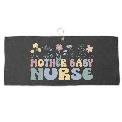 Groovy Mother Nurse Flowers Postpartum Nurse Gift Large Microfiber Waffle Golf Towel