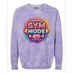 Gym Mode Neon Fitness Design For Gymer Fitness Gym Life Colorblast Crewneck Sweatshirt