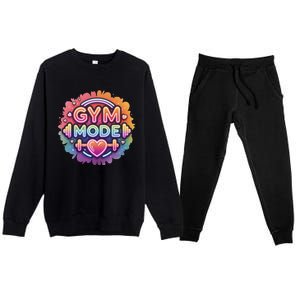 Gym Mode Neon Fitness Design For Gymer Fitness Gym Life Premium Crewneck Sweatsuit Set