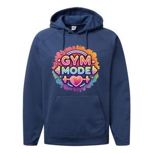 Gym Mode Neon Fitness Design For Gymer Fitness Gym Life Performance Fleece Hoodie