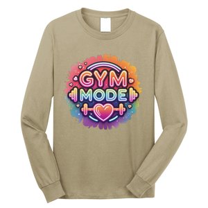 Gym Mode Neon Fitness Design For Gymer Fitness Gym Life Long Sleeve Shirt