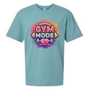 Gym Mode Neon Fitness Design For Gymer Fitness Gym Life Sueded Cloud Jersey T-Shirt