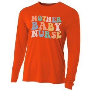 Groovy Mother Nurse Postpartum Mom Nursing Gift Cooling Performance Long Sleeve Crew