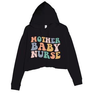 Groovy Mother Nurse Postpartum Mom Nursing Gift Crop Fleece Hoodie