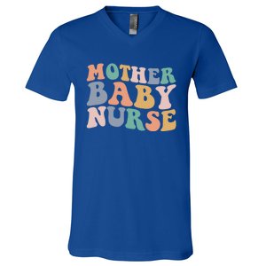 Groovy Mother Nurse Postpartum Mom Nursing Gift V-Neck T-Shirt