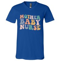 Groovy Mother Nurse Postpartum Mom Nursing Gift V-Neck T-Shirt