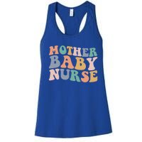 Groovy Mother Nurse Postpartum Mom Nursing Gift Women's Racerback Tank