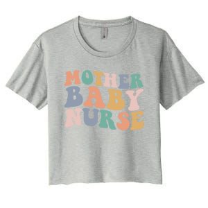 Groovy Mother Nurse Postpartum Mom Nursing Gift Women's Crop Top Tee