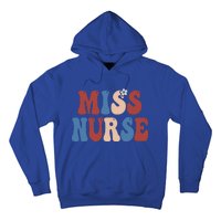 Groovy Miss Nurse 4th Of July Usa America Patriotic American Gift Hoodie