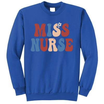 Groovy Miss Nurse 4th Of July Usa America Patriotic American Gift Sweatshirt