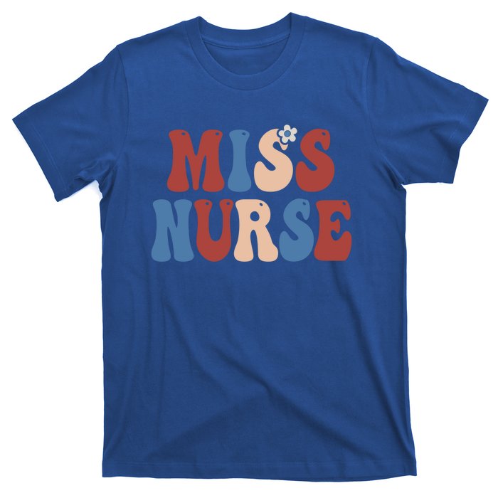 Groovy Miss Nurse 4th Of July Usa America Patriotic American Gift T-Shirt