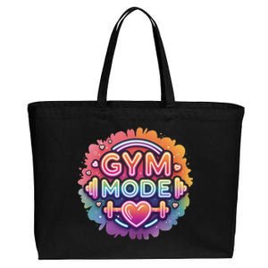 Gym Mode Neon Fitness Design For Gymer Fitness Gym Life Cotton Canvas Jumbo Tote