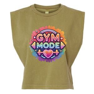 Gym Mode Neon Fitness Design For Gymer Fitness Gym Life Garment-Dyed Women's Muscle Tee