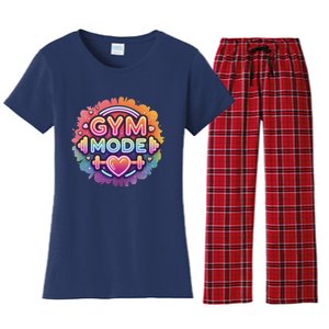 Gym Mode Neon Fitness Design For Gymer Fitness Gym Life Women's Flannel Pajama Set