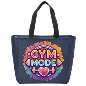 Gym Mode Neon Fitness Design For Gymer Fitness Gym Life Zip Tote Bag