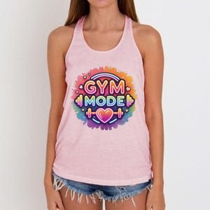 Gym Mode Neon Fitness Design For Gymer Fitness Gym Life Women's Knotted Racerback Tank