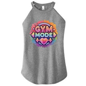 Gym Mode Neon Fitness Design For Gymer Fitness Gym Life Women's Perfect Tri Rocker Tank