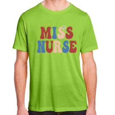 Groovy Miss Nurse 4th Of July Usa America Patriotic American Gift Adult ChromaSoft Performance T-Shirt