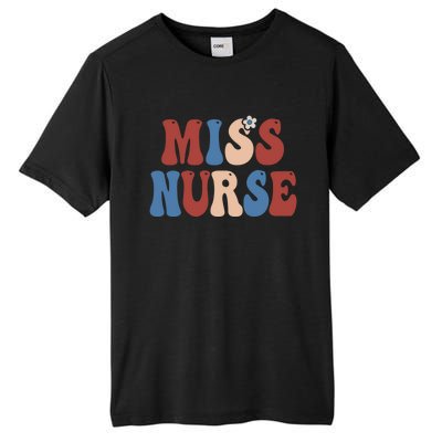 Groovy Miss Nurse 4th Of July Usa America Patriotic American Gift Tall Fusion ChromaSoft Performance T-Shirt