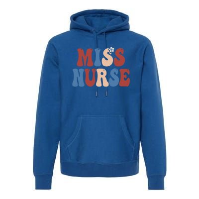 Groovy Miss Nurse 4th Of July Usa America Patriotic American Gift Premium Hoodie