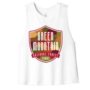 Green Mountain National Forest – Vermont Gift Women's Racerback Cropped Tank