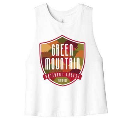 Green Mountain National Forest – Vermont Gift Women's Racerback Cropped Tank