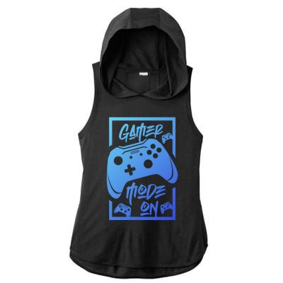 Gamer Mode On! Funny Gift Ladies PosiCharge Tri-Blend Wicking Draft Hoodie Tank